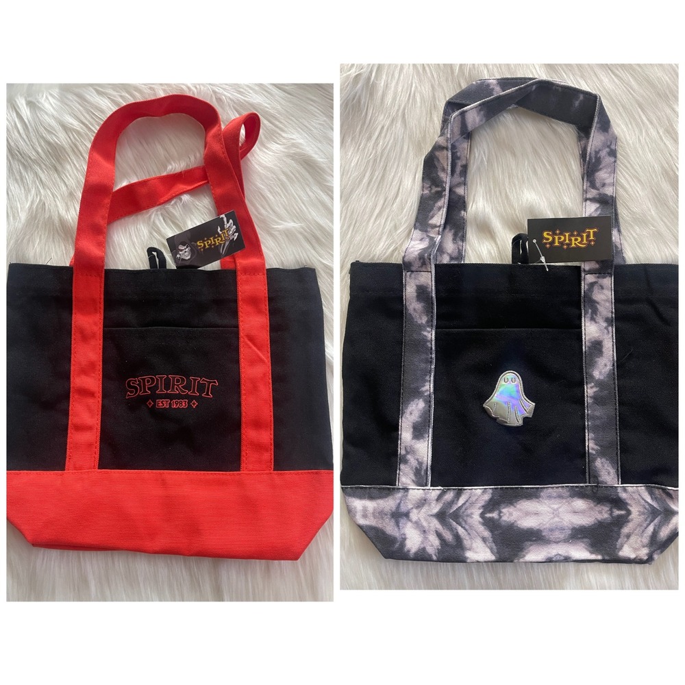 Spirit Halloween 2  Black   Canvas Mini Tote ~ New